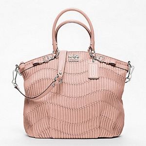 MADISON LINDSEY SATCHEL IN GATHERED LEATHER